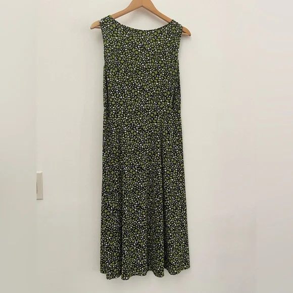 Julian Taylor navy blue green white knit tank dress size 12 - Picture 3 of 4